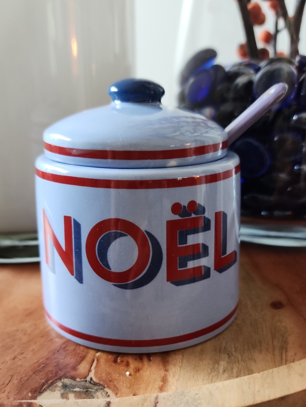 Anthropologie Sugar Pot With Lid And Spoon
